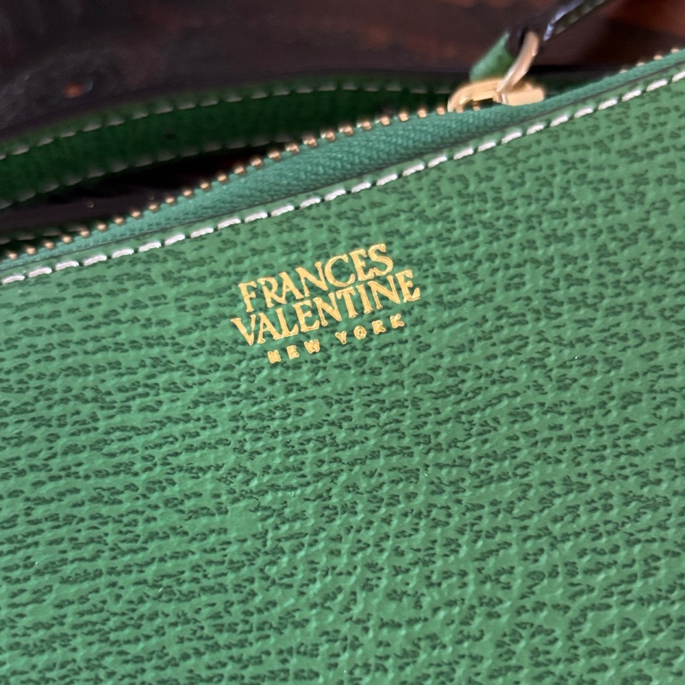 Frances Valentine Green Leather Shoulder Bag - Picture 2 of 4